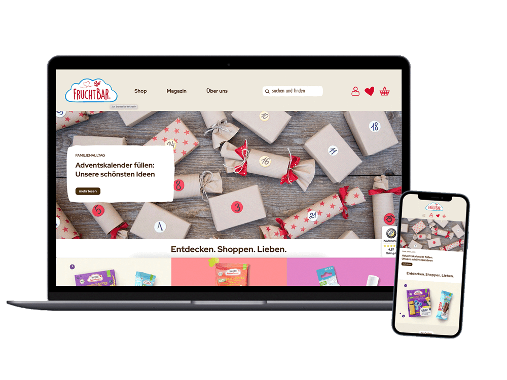 Revier Online Projekt: Fruchtbare Welt Design Mockup