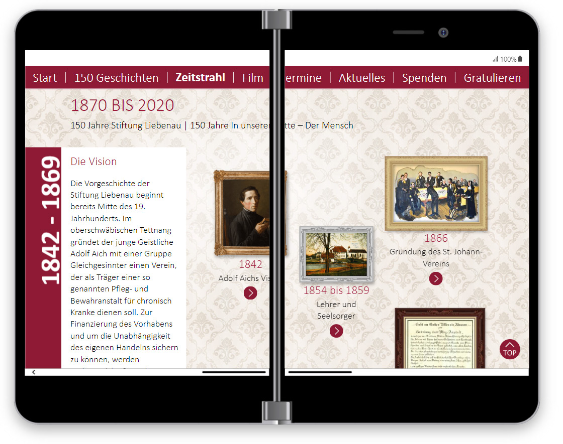 Revier Online Projekt: Stiftung Liebenau Digitales Addon